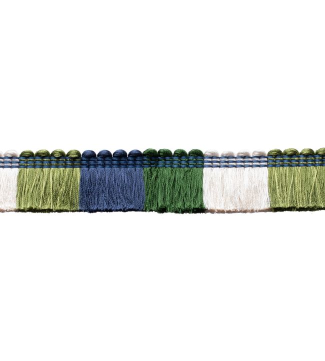 Trianon Blocked Brush Fringe Trimming by Samuel & Sons Emerald