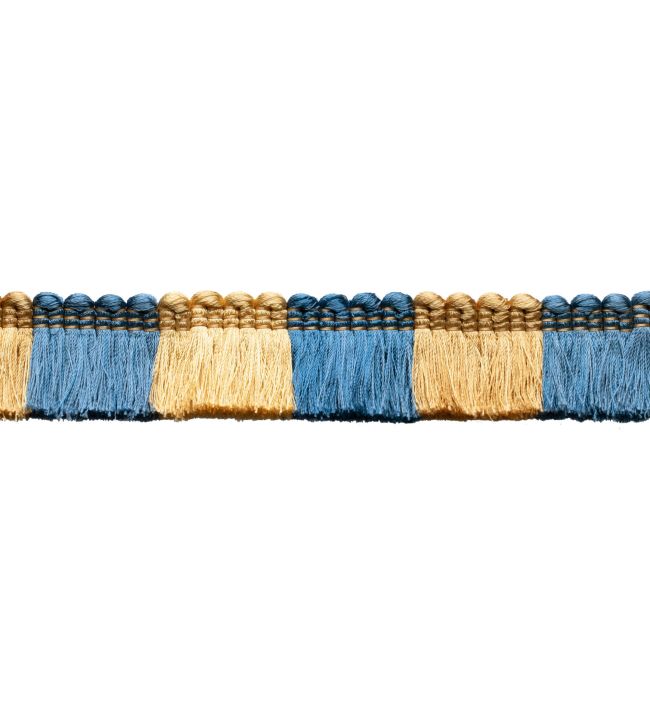 Trianon Blocked Brush Fringe Trimming by Samuel & Sons Lapis