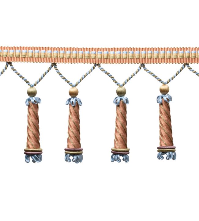 Trianon Carved Beaded Fringe Trimming by Samuel & Sons Marzipan