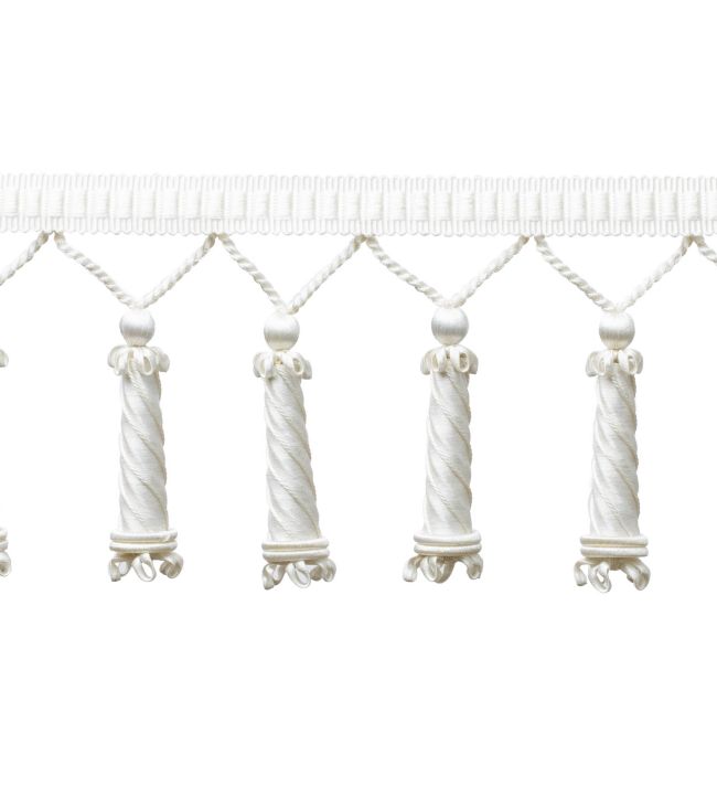 Trianon Carved Beaded Fringe Trimming by Samuel & Sons Pearl