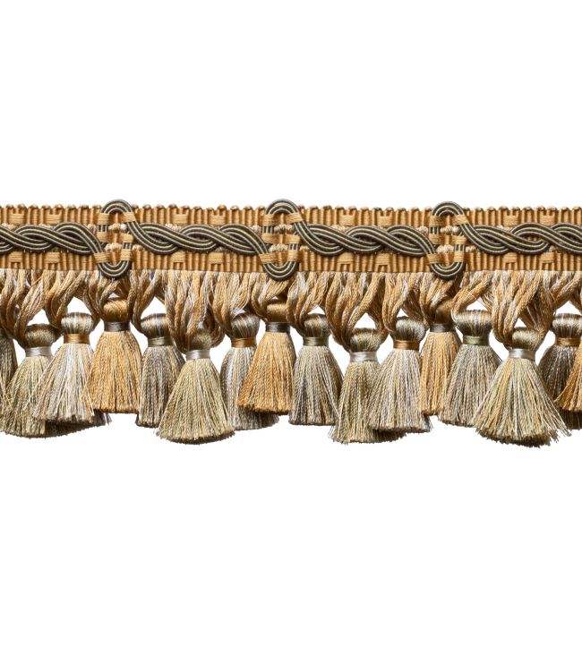 Trianon Scalloped Tassel Fringe Trimming by Samuel & Sons Citrine