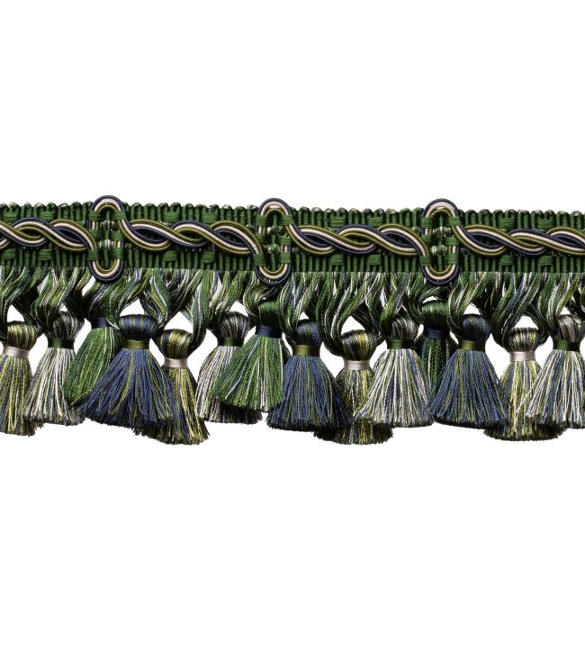 Trianon Scalloped Tassel Fringe Trimming by Samuel & Sons Emerald