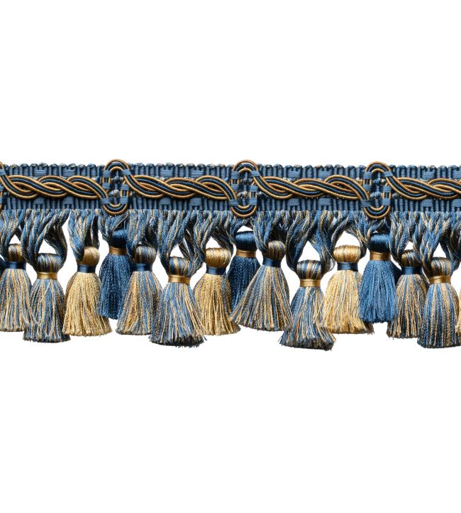 Trianon Scalloped Tassel Fringe Trimming by Samuel & Sons Lapis