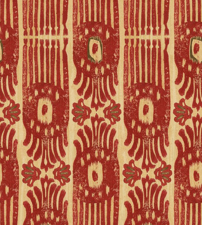 Tribal Ikat Wallpaper by MINDTHEGAP Lava Red