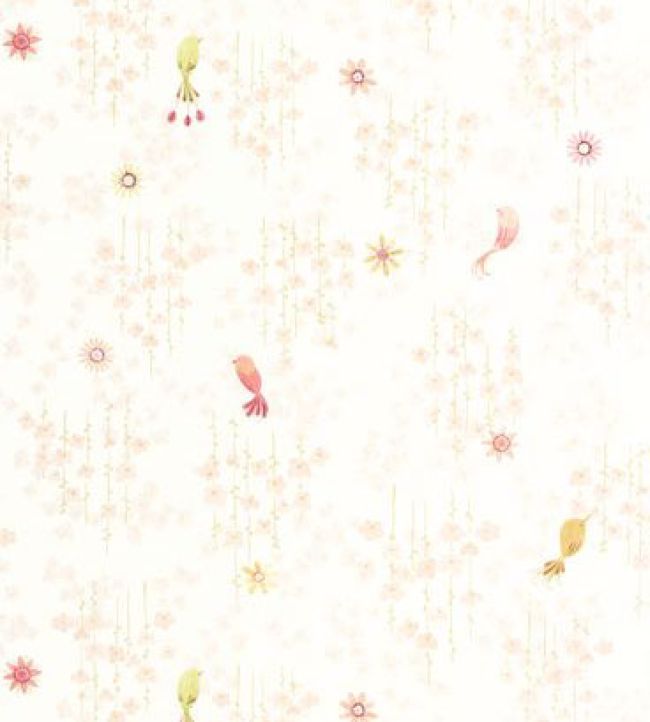 Tropical Birds Wallpaper by Casadeco Rose Blush