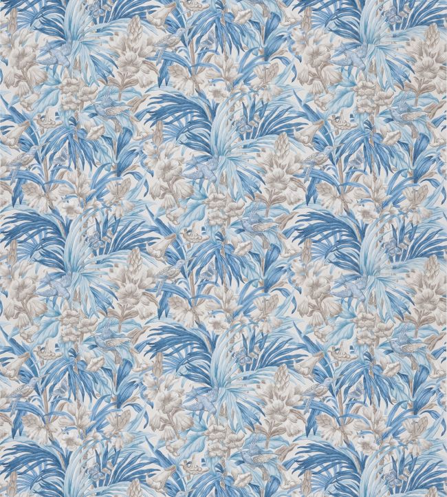 Trumpet Flowers Cotton Fabric by GP & J Baker Blues