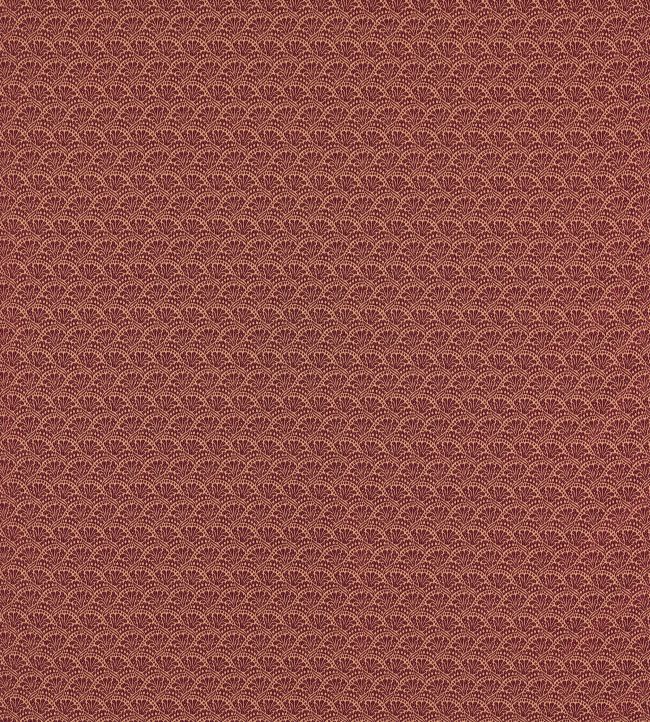 Tudor Damask Fabric by Zoffany Cochineal