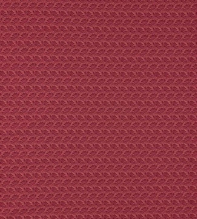 Tudor Damask Fabric by Zoffany Crimson