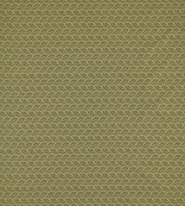 Tudor Damask Fabric by Zoffany Olivine