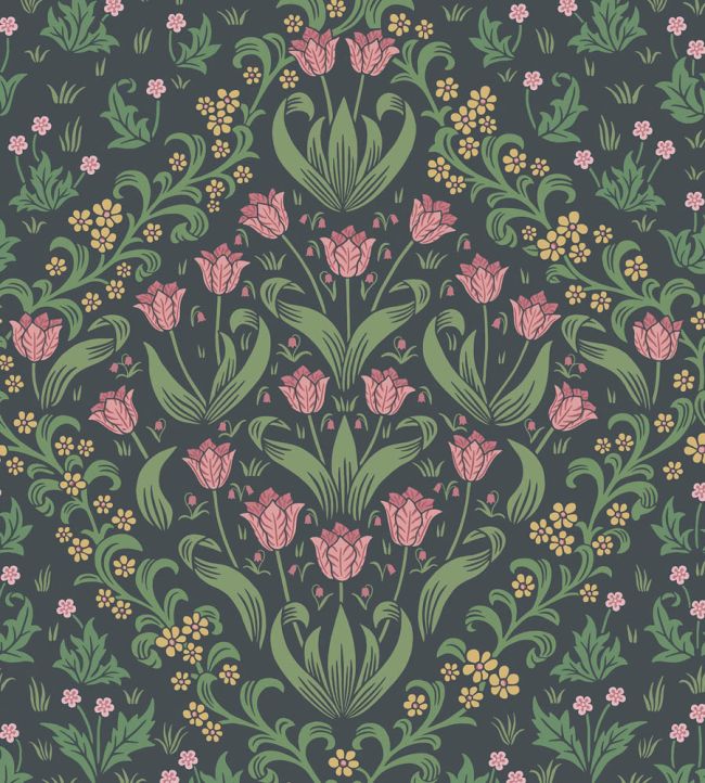Tudor Garden Wallpaper by Cole & Son Plum Olive