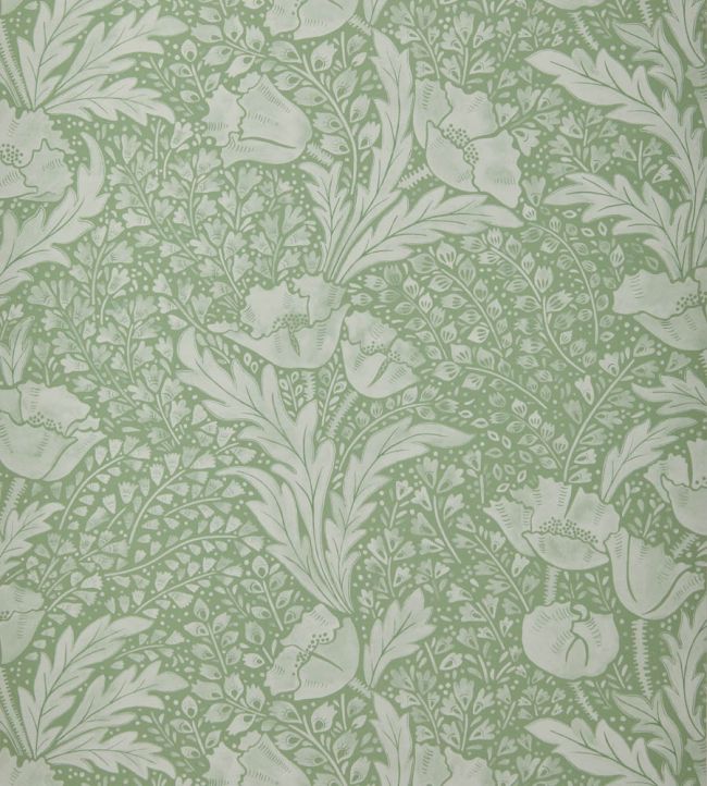 Tudor Poppy Wallpaper by Liberty Fern