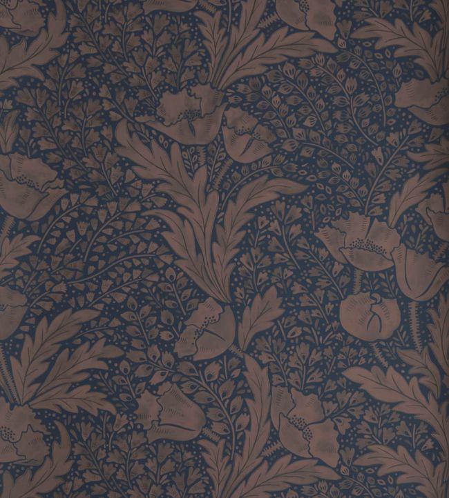 Tudor Poppy Wallpaper by Liberty Ink