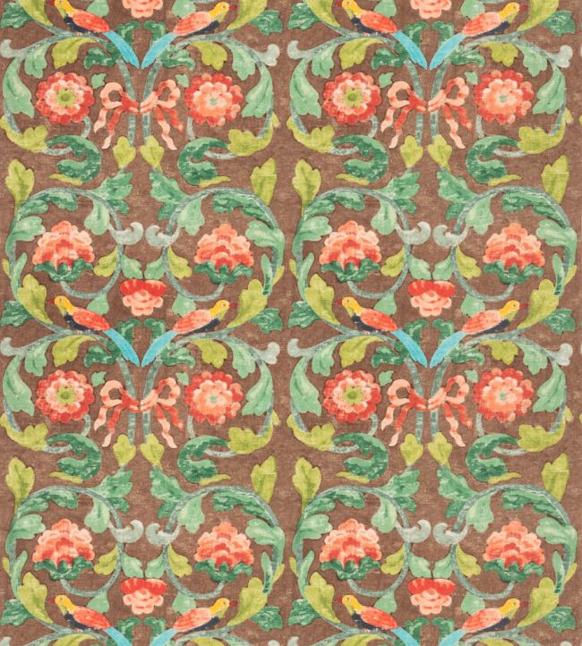 Tudor Rose Fabric by GP & J Baker Chocolate