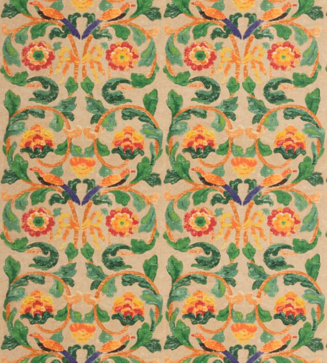 Tudor Rose Fabric by GP & J Baker Clementine