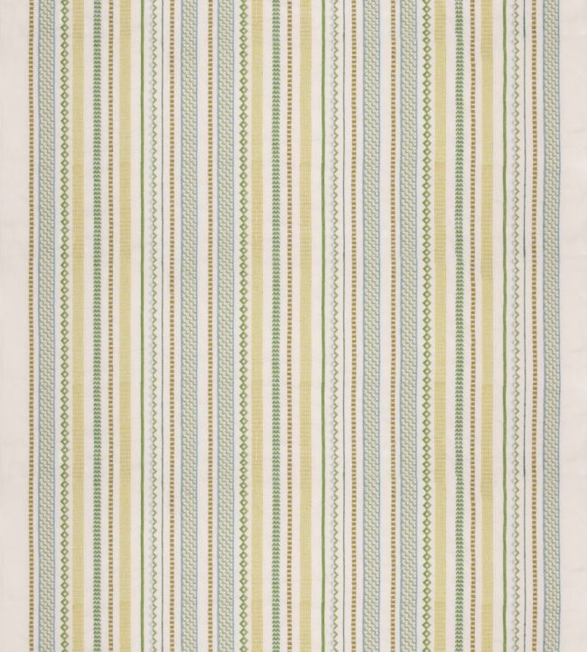 Tudor Stripe Fabric by GP & J Baker Green