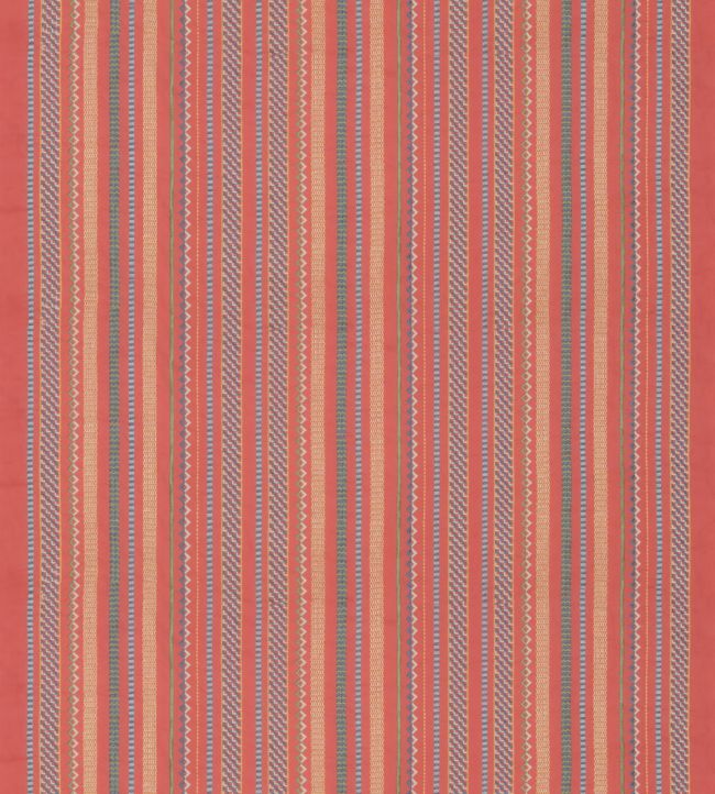 Tudor Stripe Fabric by GP & J Baker Red