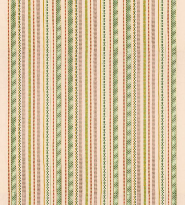 Tudor Stripe Fabric by GP & J Baker Red/Green