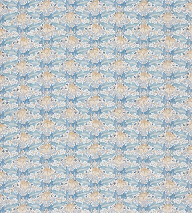 Tulip & Jasmine Cotton Fabric by GP & J Baker Blue