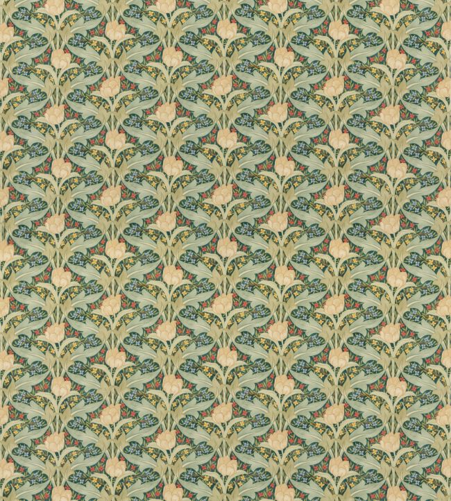 Tulip & Jasmine Cotton Fabric by GP & J Baker Emerald