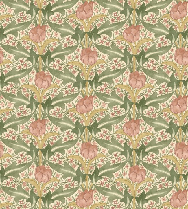 Tulip & Jasmine Wallpaper by GP & J Baker Blush