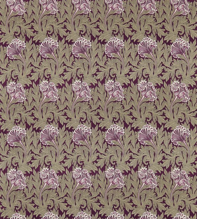 Tulip Fabric by Morris & Co Heather/Olive