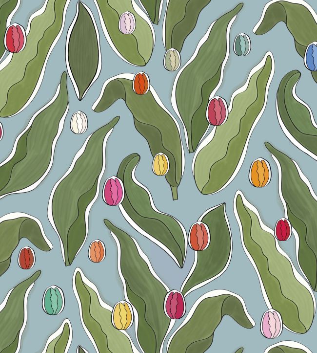Tulips Festival Wallpaper by Ottoline Blue