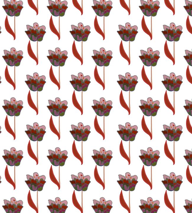 Tulips Wallpaper by Ottoline White