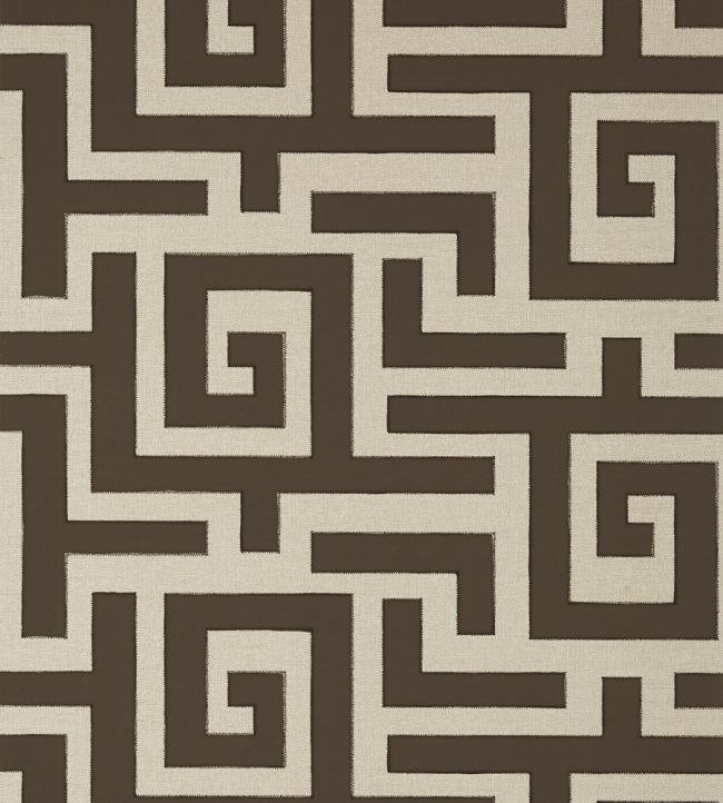 Tulum Applique Fabric by Thibaut Brown on Natural