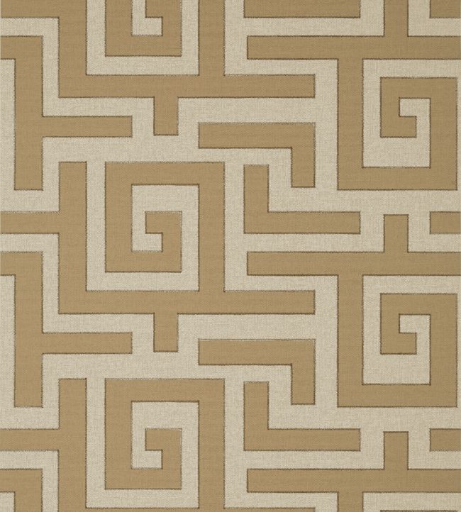 Tulum Applique Fabric by Thibaut Wheat on Natural