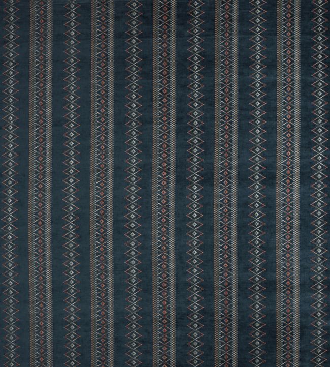 Turfan Fabric by Nina Campbell Navy