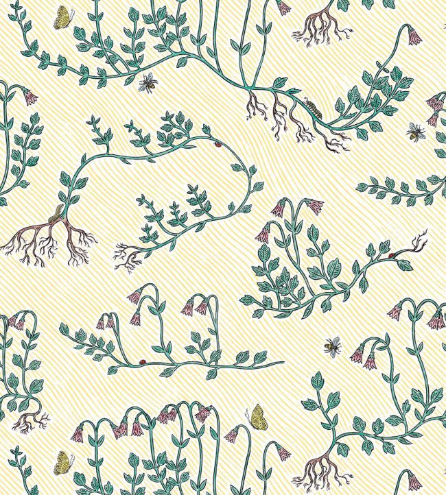 Twin Flower Wallpaper by CommonRoom Primrose Yellow