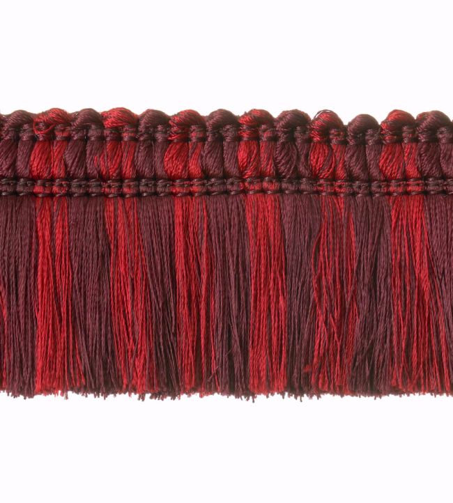 Two Colour Moss Fringe 50mm Trimming by Houles Deep Red