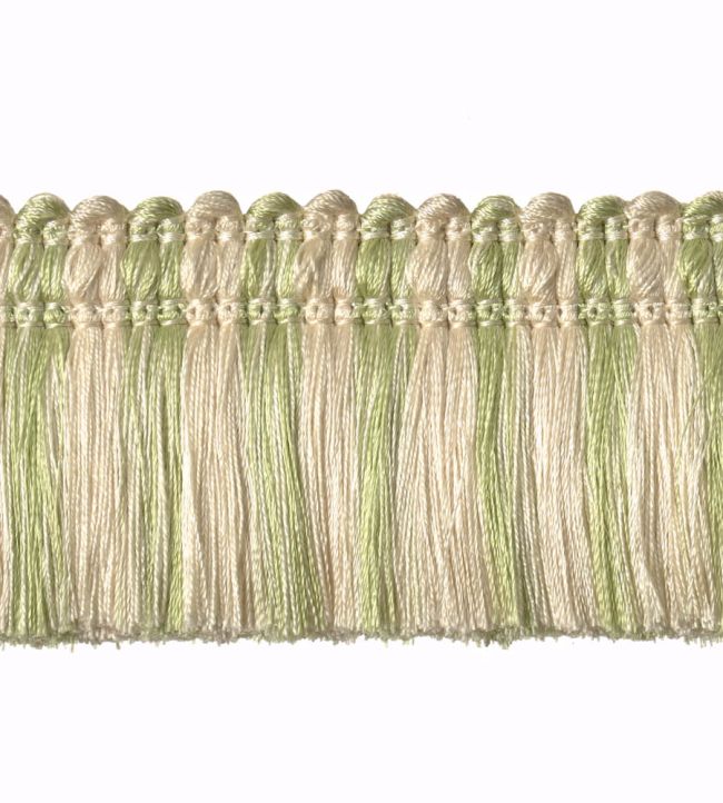 Two Colour Moss Fringe 50mm Trimming by Houles Green/Neutral