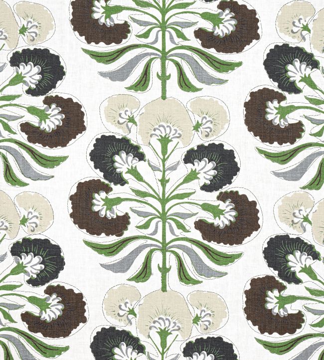 Tybee Tree Fabric by Thibaut Black and Green