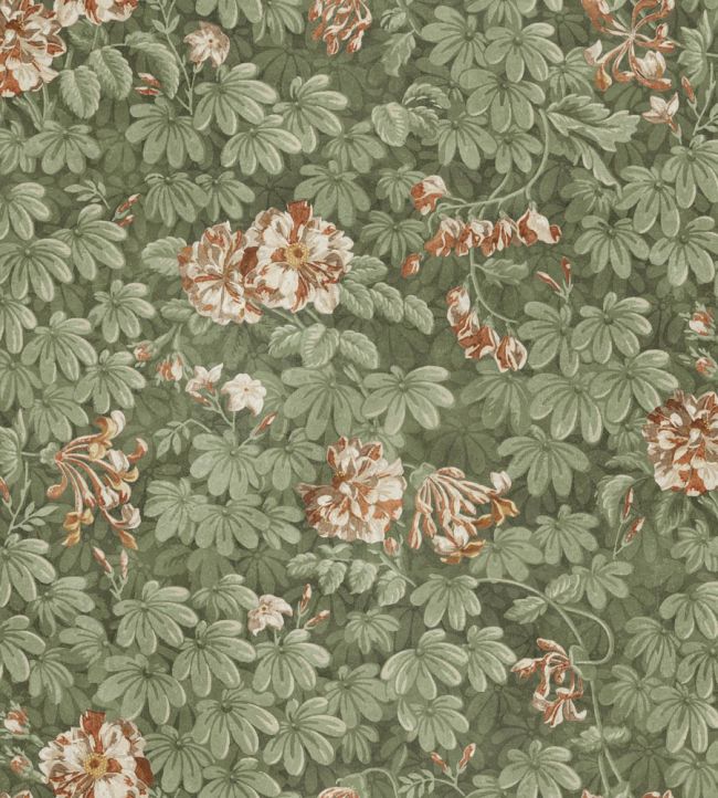 Tyra Wallpaper by Sandberg Forest Green