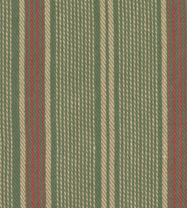 Tyrolean Stripes Fabric by MINDTHEGAP Green/Red/Taupe