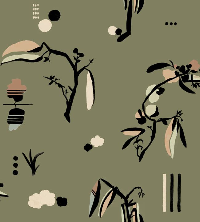Ukiyo Wallpaper by Tres Tintas Verde