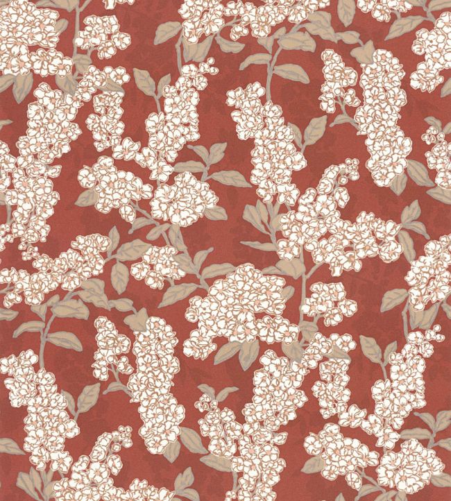 Ume Wallpaper by Casadeco Rouge Carmin