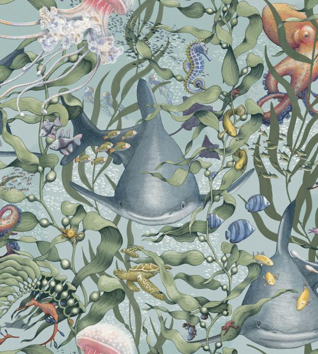 Underwater Magic Wallpaper by Borastapeter Blue