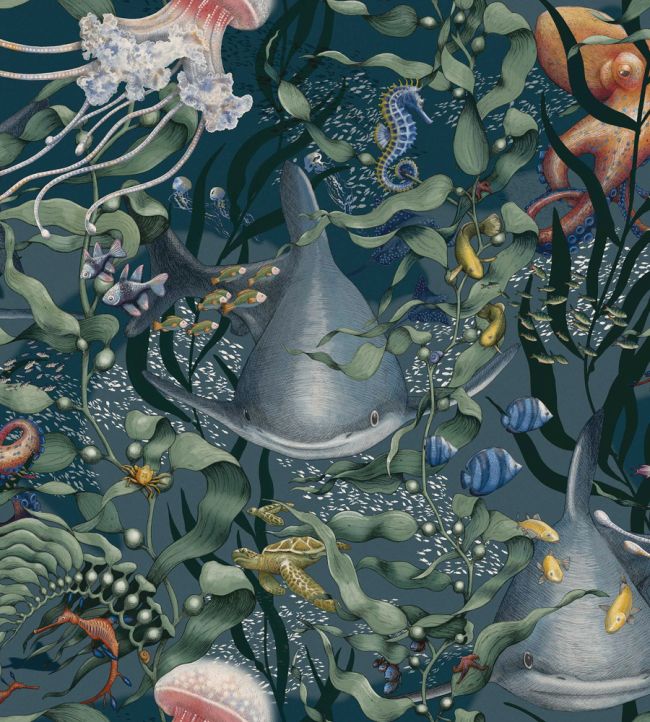 Underwater Magic Wallpaper by Borastapeter Deep Blue