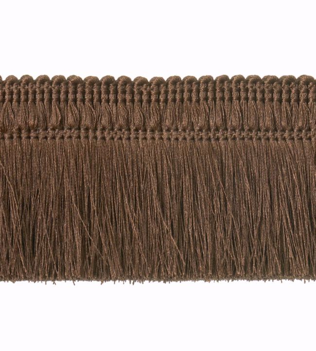 Unicolour Moss Fringe 45mm Trimming by Houles Brown