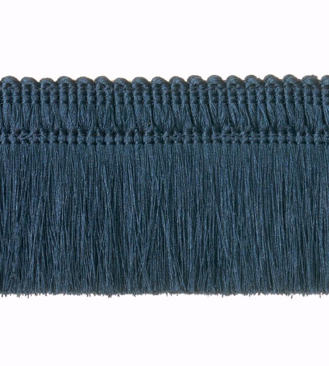 Unicolour Moss Fringe 45mm Trimming by Houles Navy Blue