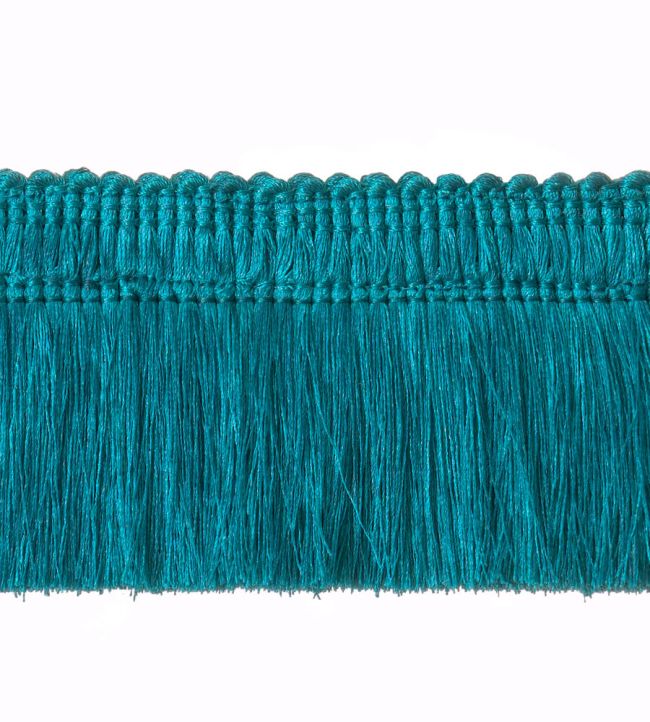 Unicolour Moss Fringe 45mm Trimming by Houles Ocean Blue