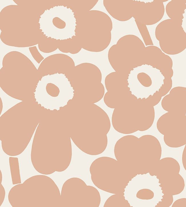 Unikko Wallpaper by Marimekko Pink