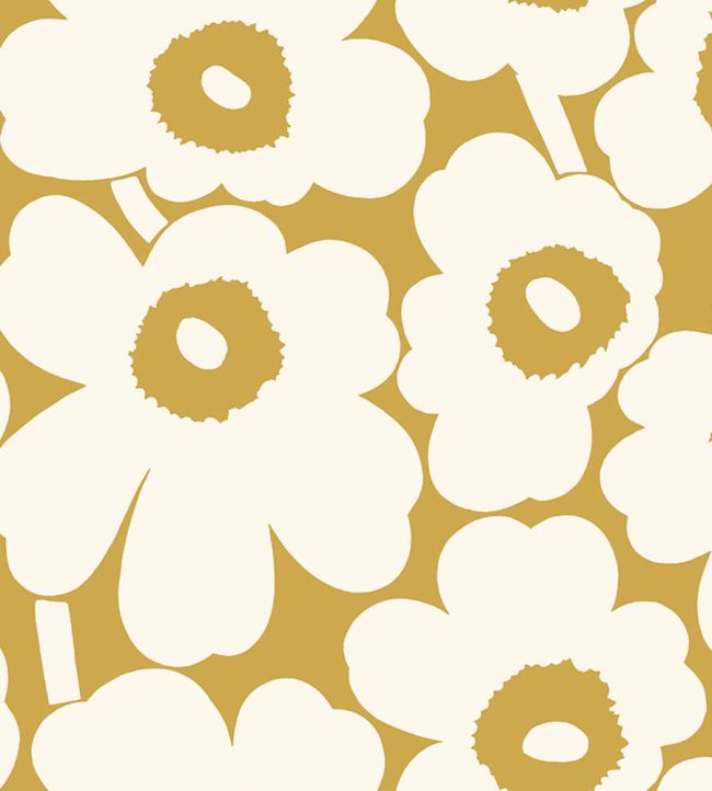 Unikko Metallic Wallpaper by Marimekko Gold
