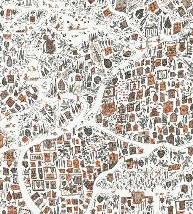 Utopia Wallpaper by Lewis & Wood Satsuma Soot