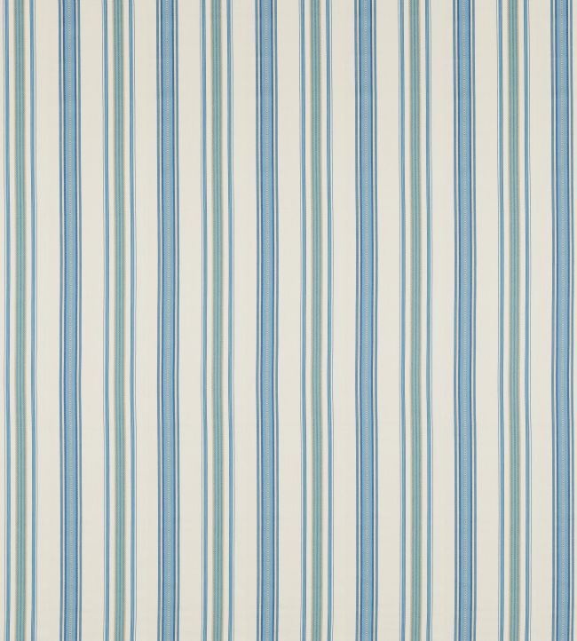 Valley Stripe Fabric by Sanderson Indigo/Ivory