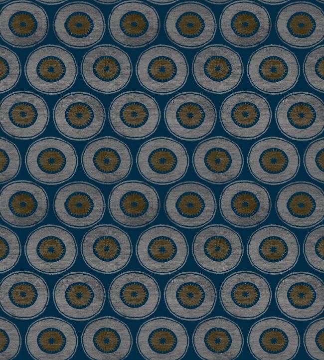 V&A Izmir Fabric by Arley House Prussian