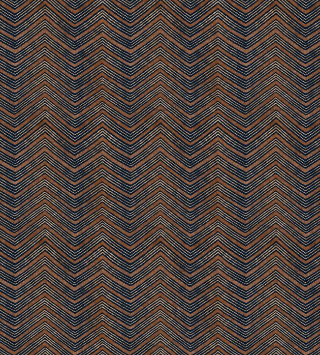 V&A Jaipur Fabric by Arley House Rust