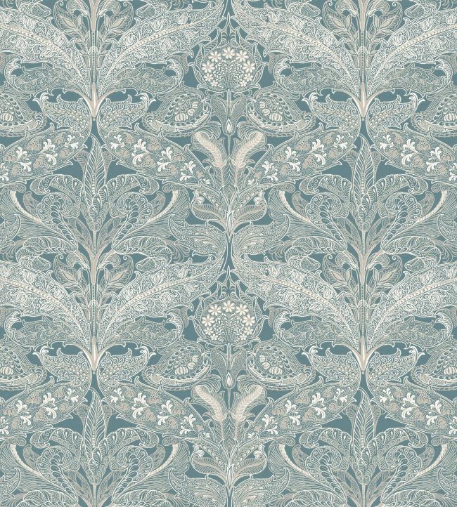 V&A Lacewing Fabric by Arley House Duck Egg